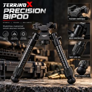 BIPOD CARBON FIBER ARCA PICATINNY RAIL Recoil Support | TERRINOX BP-02